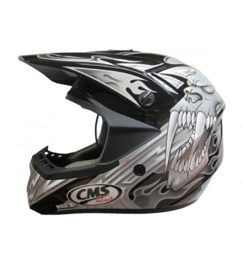 CASCO CMS XR-7 MX PLATA MUTANTE