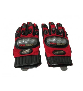 GUANTE RODA PROBIKER NEGRO/ROJO L