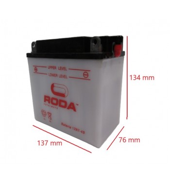 BAT. 12N7-4B RODA ( 137*76*134 )