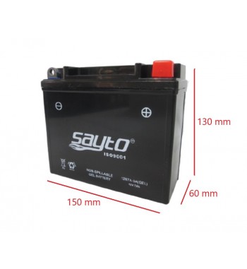 BAT. 12N7A-3A SAYTO ( 150*60*130 ) GEL