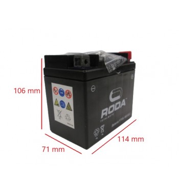 BAT. YTX5L-BS RODA ( 114*71*106 ) GEL