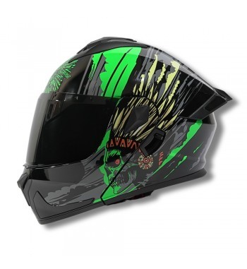 CASCO 2W DAKOTA ABAT. NEGRO LED 2XL
