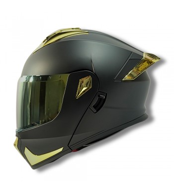 CASCO 2W FURY ABAT. NEGRO MATE LED XL