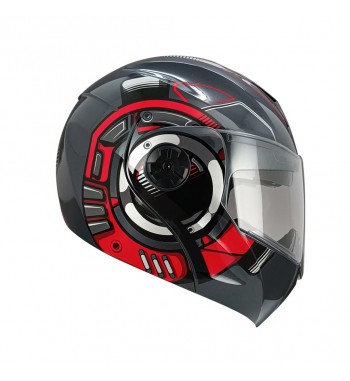 CASCO GHIRA GH1000 ABAT. BYBY ROJO L