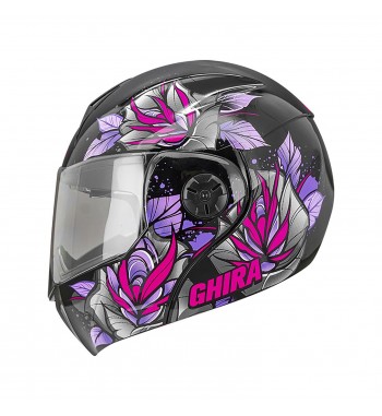 CASCO GHIRA GH1000 ABAT. NE/ROSA FLORA M