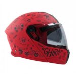 CASCO GHIRA GH1000 PRO ABAT. ROJO L