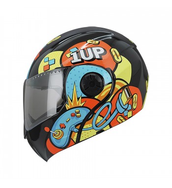 CASCO GHIRA KIDS ABAT. GRAFICO NE/ROJO