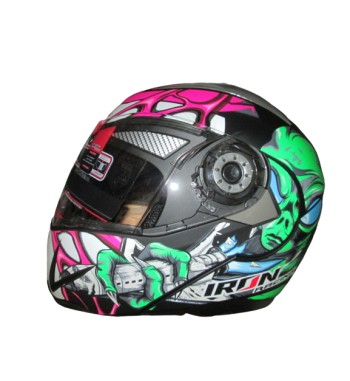 CASCO IRON ABAT. IR-105 VERDE NEON M
