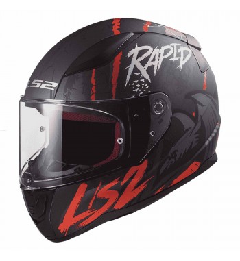 CASCO LS2 RAVEN FF353 NE/RO/BLANCO L