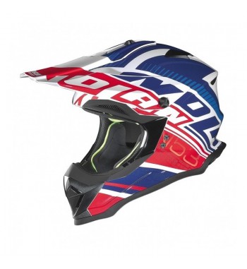 CASCO NOLAN N53 CROSS RO/BCO/AZUL M