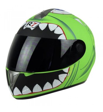 CASCO R7 RACING VERDE MATE MICA POL. L