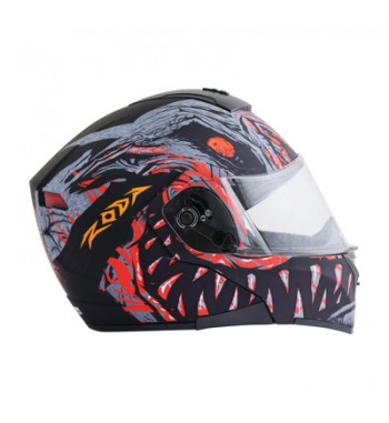 CASCO RODA LUMINAR C/LED. NE/ROJO XL