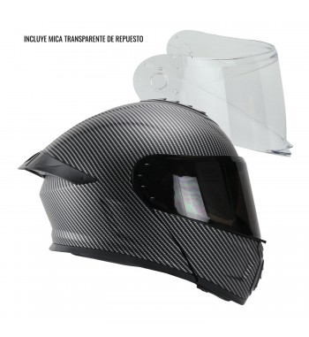 CASCO RODA PILOT ABAT. NEGRO CARBON L