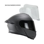 CASCO RODA PILOT ABAT. NEGRO CARBON XL