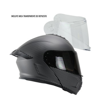 CASCO RODA PILOT ABAT. NEGRO CARBON XL
