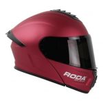 CASCO RODA PILOT ABAT. ROJO METAL  L