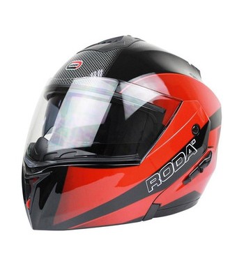 CASCO RODA REVENGE ABAT. NE/ROJO L
