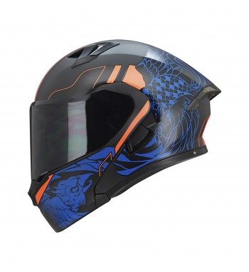 CASCO RODA RUSH ABAT. NA/AZUL MATE L