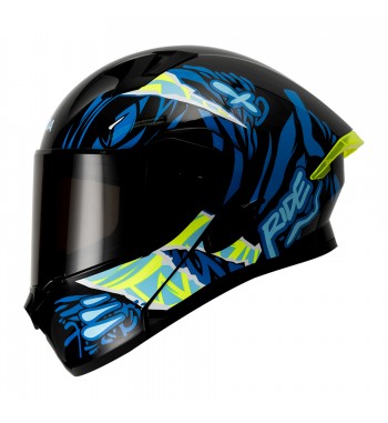 CASCO RODA RUSH ABAT. NE/AZUL MASTER M