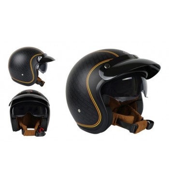 CASCO RODA VINTAGE NE/NARANJA L