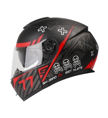 CASCO SHAFT SH3910 NE/ROJO MATE HELL L
