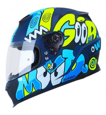 CASCO SHAFT SH502 AZUL MATE LAZY L