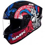 CASCO SMK SAMURAI MA253 RO/AZUL MATE 2XL