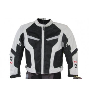 CHAM. R7 RACING TEXTIL NE/BLANCO XL